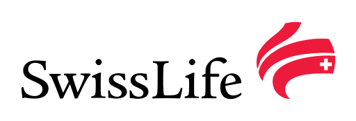 Bau Digital | SwissLife Logo in schwarz und rot 